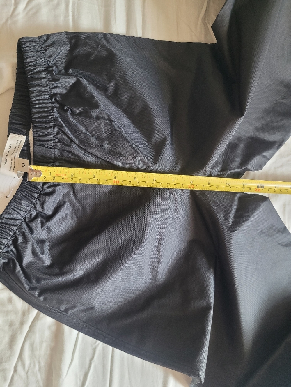 NWT MEC Waterproof Rain Pants,Youth Kids Size 12,Black,Unlined - Picture 5 of 16